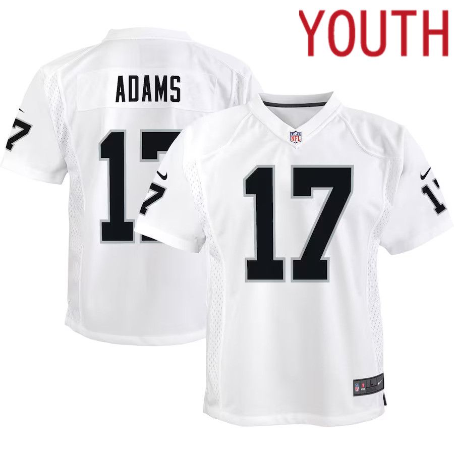 Youth Las Vegas Raiders #17 Davante Adams Nike White Game NFL Jersey